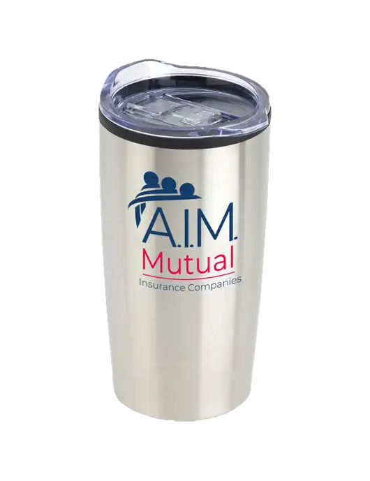 Olympus Silver 20 oz Tumbler w/A.I.M. Mutual Logo