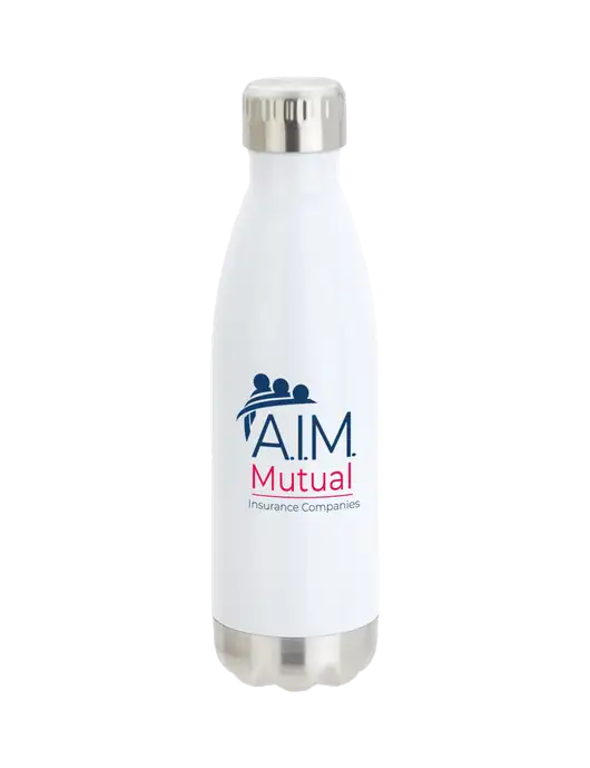 City Go White 17 oz Insulated Bottle w/A.I.M. Mutual Logo