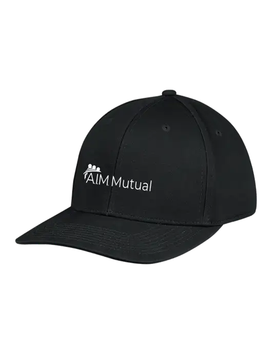 Premium Modern Structured Twill Black Snapback Cap w/A.I.M. Mutual Logo