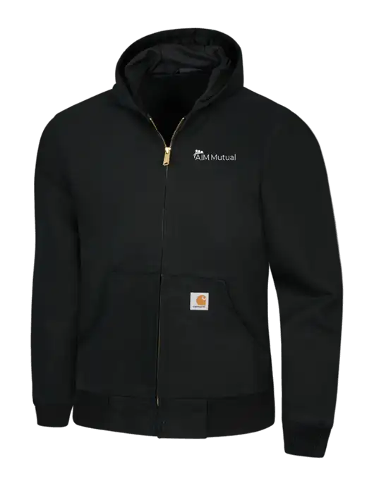 Carhartt Black Thermal Lined Duck Active Jacket w/A.I.M. Mutual Logo