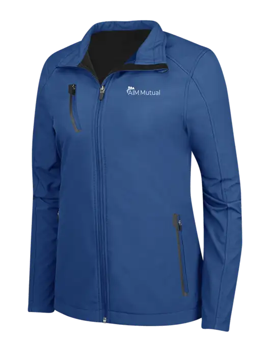 Dark Royal Womens Welded Softshell Jacket w/A.I.M. Mutual Logo