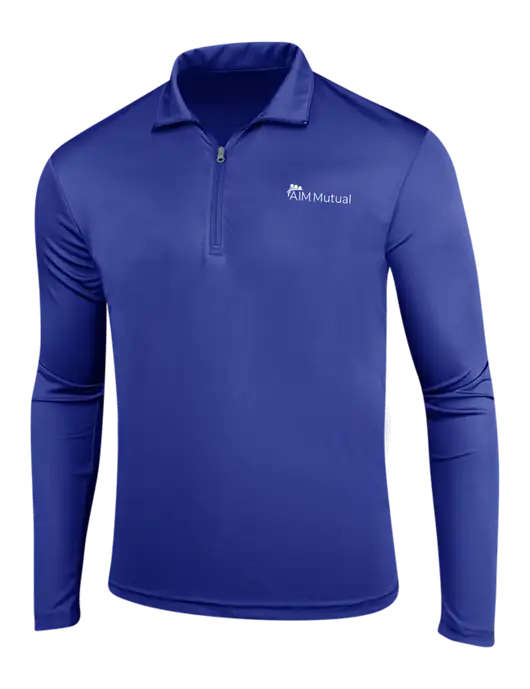 Dark Royal PosiCharge Competitor 1/4 Zip Pullover w/A.I.M. Mutual Logo