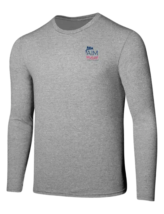 Seriously Soft Light Heathered Grey Long Sleeve T-Shirt w/A.I.M. Mutual Logo