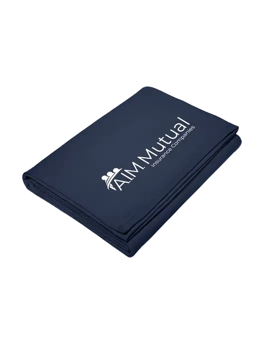 Core Navy Fleece Sweatshirt Blanket w/A.I.M. Mutual Logo