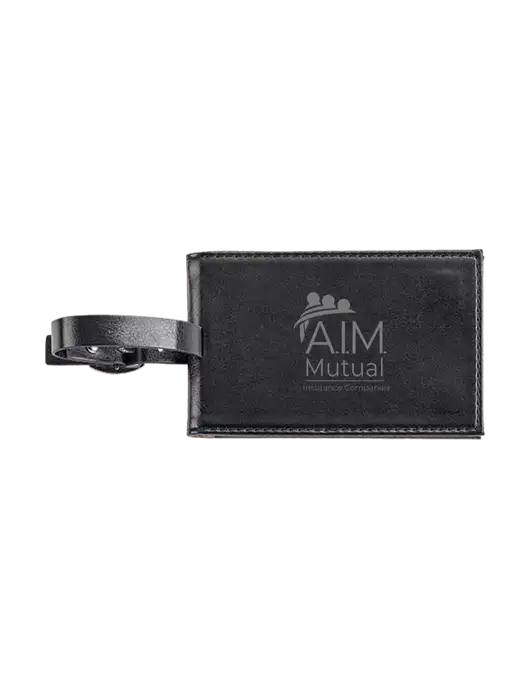Fabrizio Black Executive Luggage Tag w/A.I.M. Mutual Logo