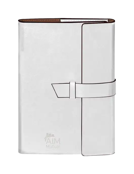 Fabrizio White 6.875 x 9.56 Portfolio w/A.I.M. Mutual Logo