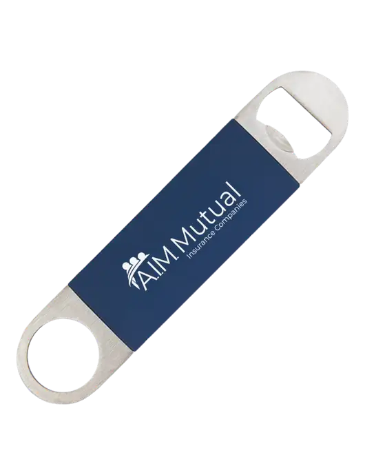 Navy Bottle Opener with Silicone Grip w/A.I.M. Mutual Logo