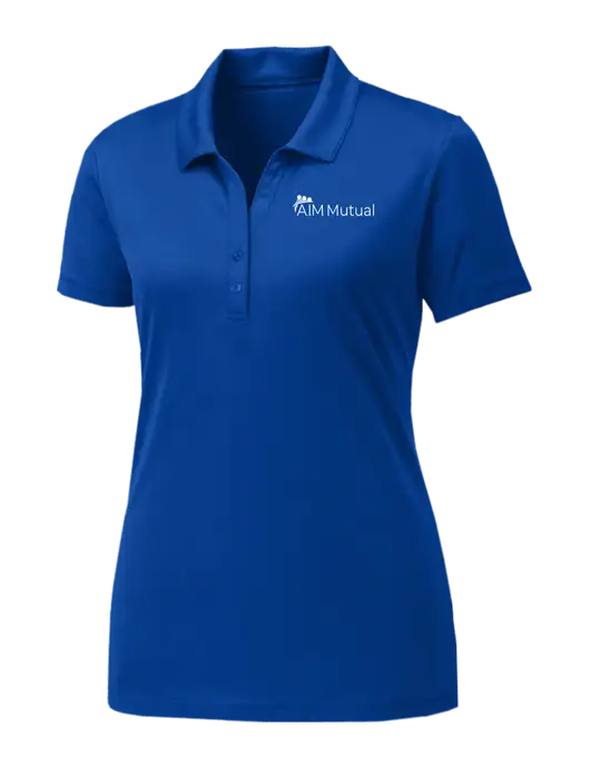 Womens Royal PosiCharge Competitor Polo w/A.I.M. Mutual Logo