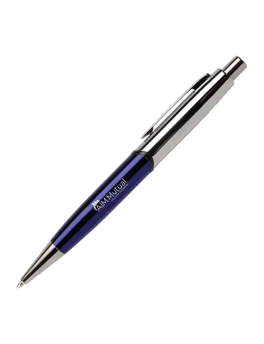 Chimera Blue Pen - Black Ink w/A.I.M. Mutual Logo
