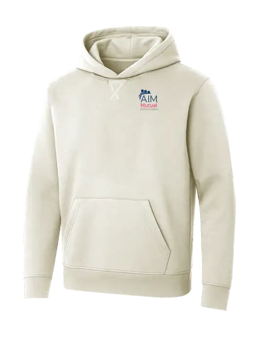 Allmade White Sand Organic French Terry Pullover Hoodie w/A.I.M. Mutual Logo