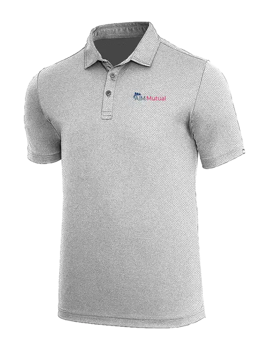 TravisMathew Medium Grey Heather Coto Performance Polo w/A.I.M. Mutual Logo