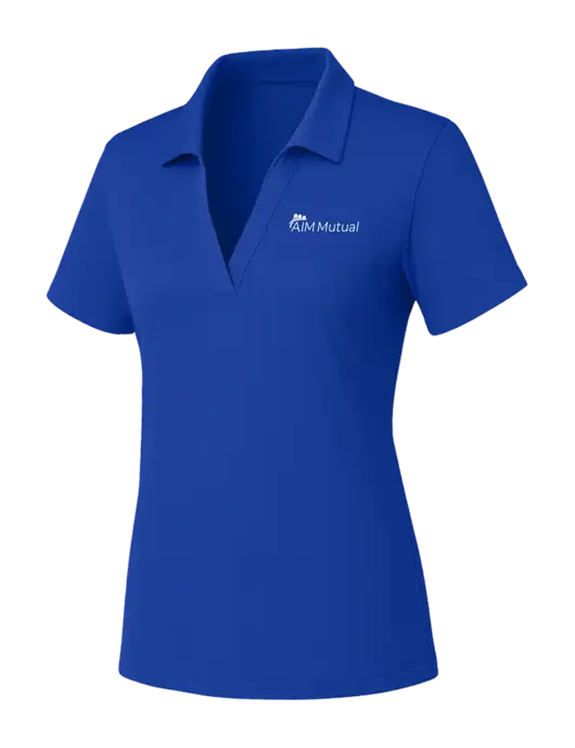 Womens Dark Royal PosiCharge RacerMesh Polo w/A.I.M. Mutual Logo