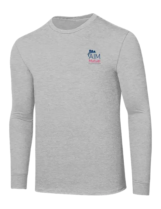 Core Blend Light Grey Heather Long Sleeve Tee w/A.I.M. Mutual Logo