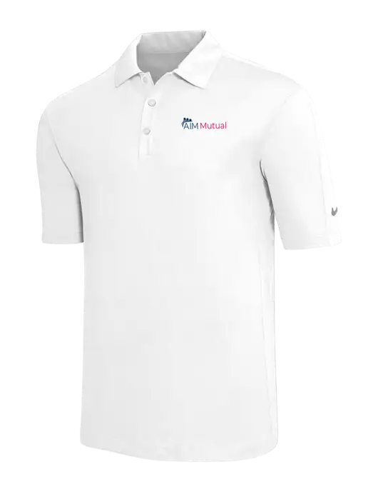 Nike White Tech Sport Dri-FIT Polo w/A.I.M. Mutual Logo