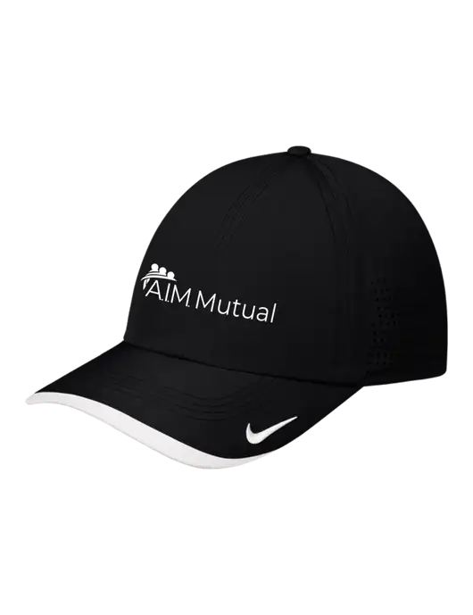 Nike Black/White Dri-FIT Perforated Performance Cap w/A.I.M. Mutual Logo