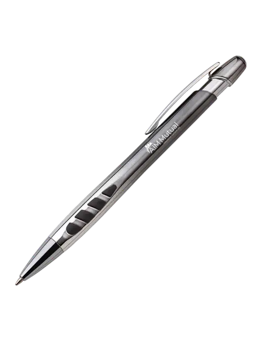Zenith Gunmetal Ballpoint Pen - Blue ink w/A.I.M. Mutual Logo