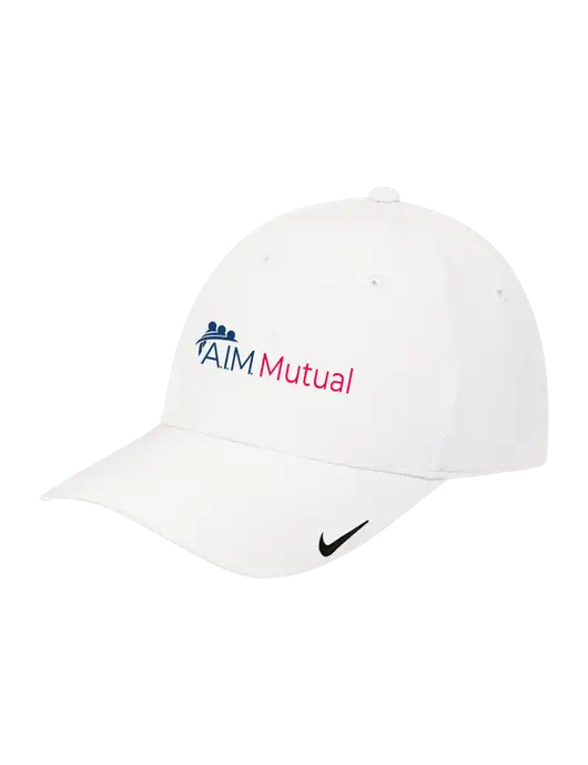Nike White Dri-FIT Legacy Cap w/A.I.M. Mutual Logo