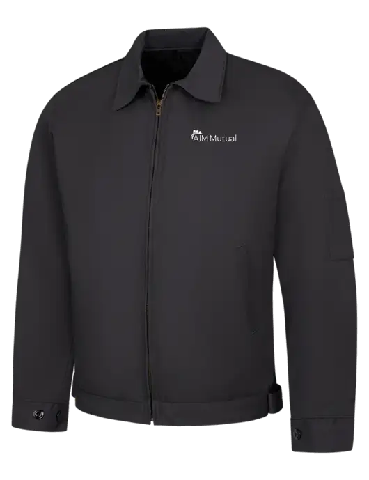 Red Kap Dark Grey Slash Pocket Jacket w/A.I.M. Mutual Logo
