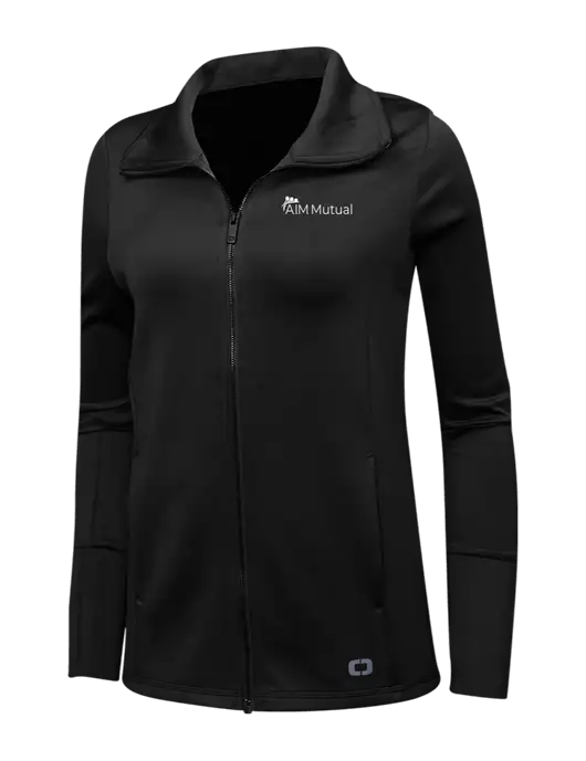 OGIO Black Womens Endurance Modern Performance Full-Zip w/A.I.M. Mutual Logo