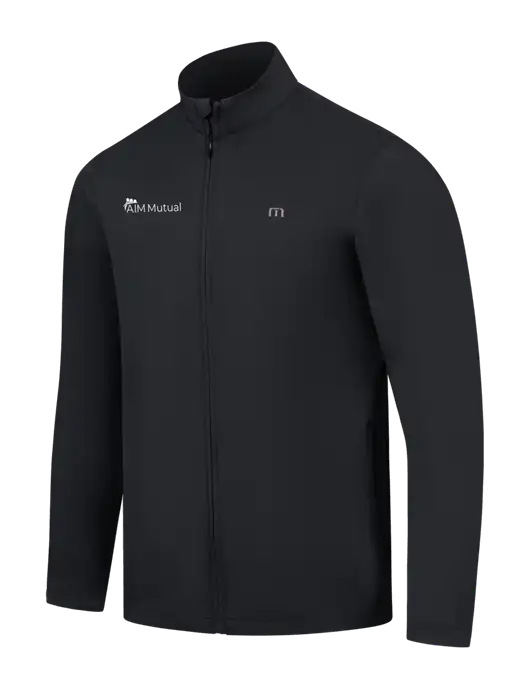 TravisMathew Black Surfside Full-Zip Jacket w/A.I.M. Mutual Logo