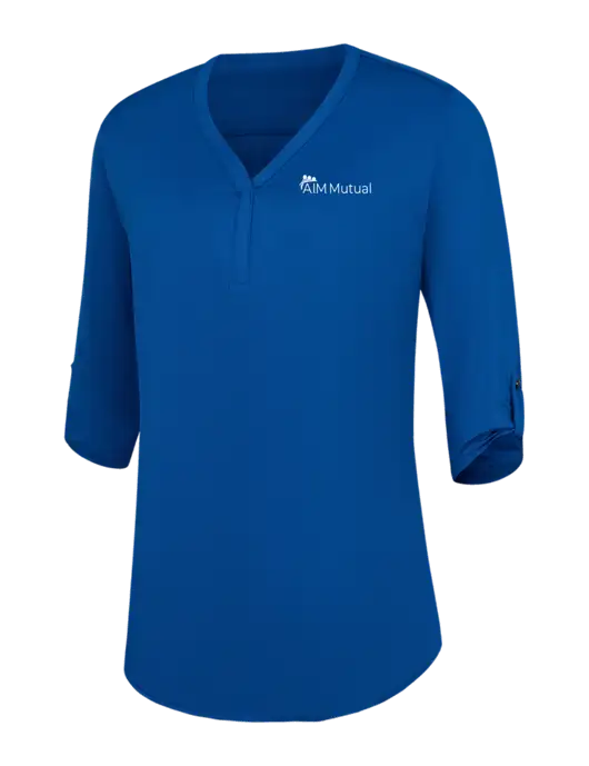 Womens Royal City Stretch 3/4-Sleeve Tunic w/A.I.M. Mutual Logo