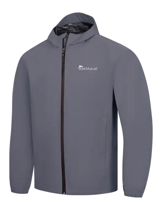 Dark Grey Essential Rain Jacket w/A.I.M. Mutual Logo