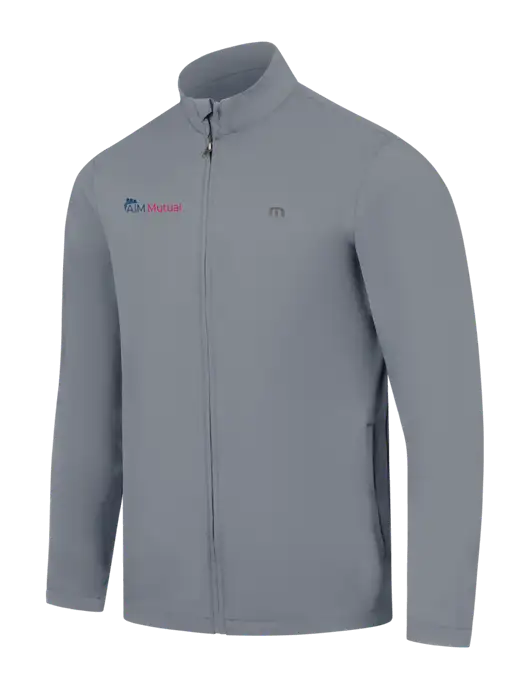 TravisMathew Light Medium Grey Surfside Full-Zip Jacket w/A.I.M. Mutual Logo