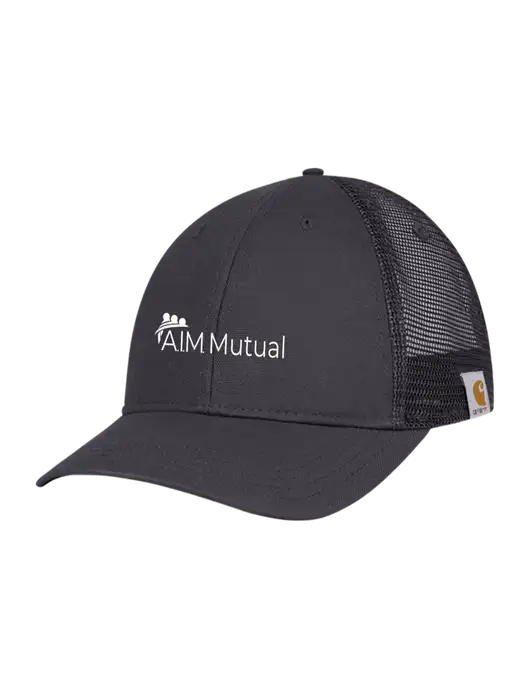 Carhartt Dark Grey Canvas Trucker Cap w/A.I.M. Mutual Logo