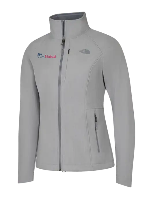 North Face Womens Light Grey Heather Apex Barrier Soft Shell Jacket  w/A.I.M. Mutual Logo