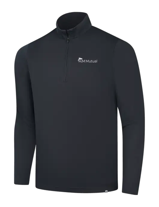 TravisMathew Black Coveside ¼-Zip w/A.I.M. Mutual Logo