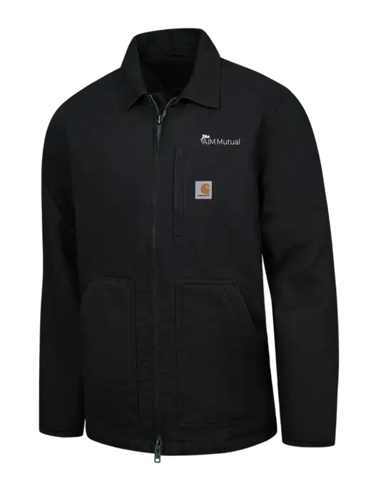 Carhartt Black Sherpa-Lined Coat w/A.I.M. Mutual Logo