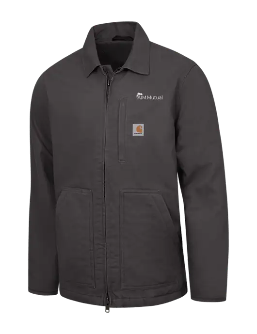 Carhartt Dark Grey Sherpa-Lined Coat w/A.I.M. Mutual Logo