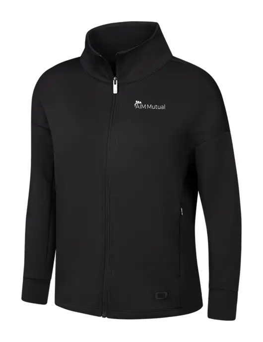 OGIO Womens Black Transcend Full-Zip w/A.I.M. Mutual Logo