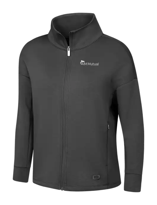 OGIO Womens Dark Grey Transcend Full-Zip w/A.I.M. Mutual Logo