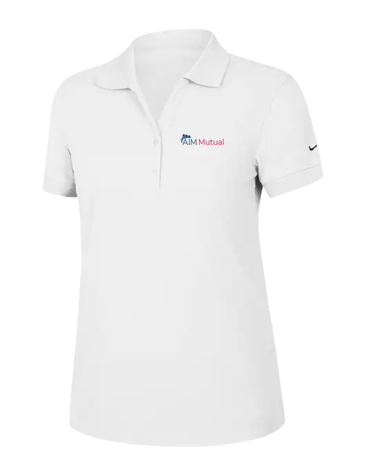 Nike Womens Dri-FIT Classic White Polo w/A.I.M. Mutual Logo