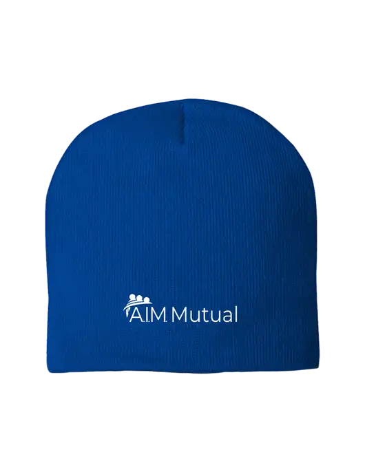 Solid Royal Element Knit Beanie w/A.I.M. Mutual Logo