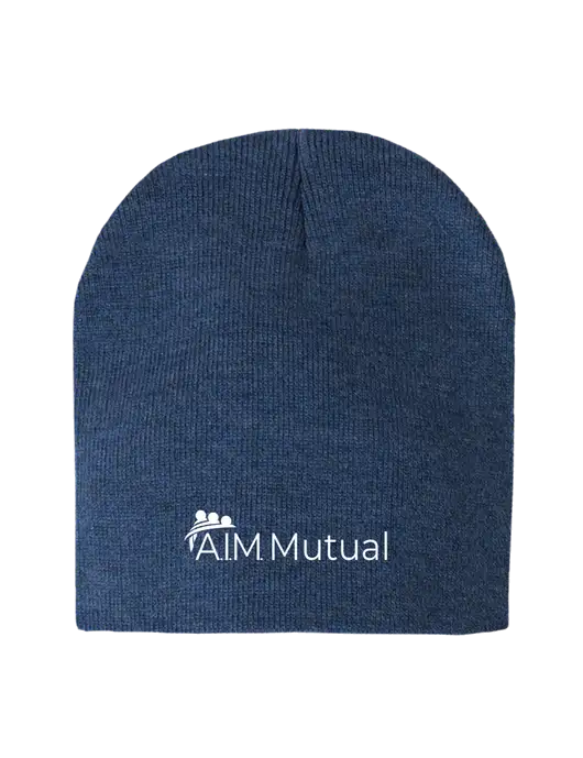 Dark Royal Heather Element Knit Beanie w/A.I.M. Mutual Logo