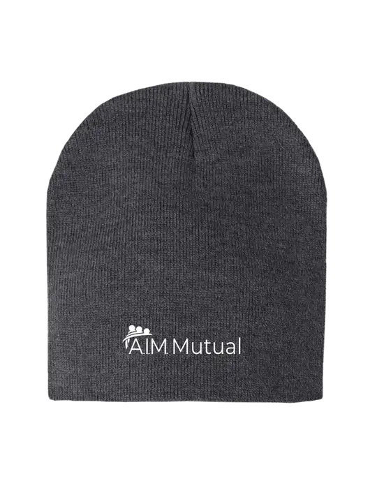 Charcoal Heather Element Knit Beanie w/A.I.M. Mutual Logo