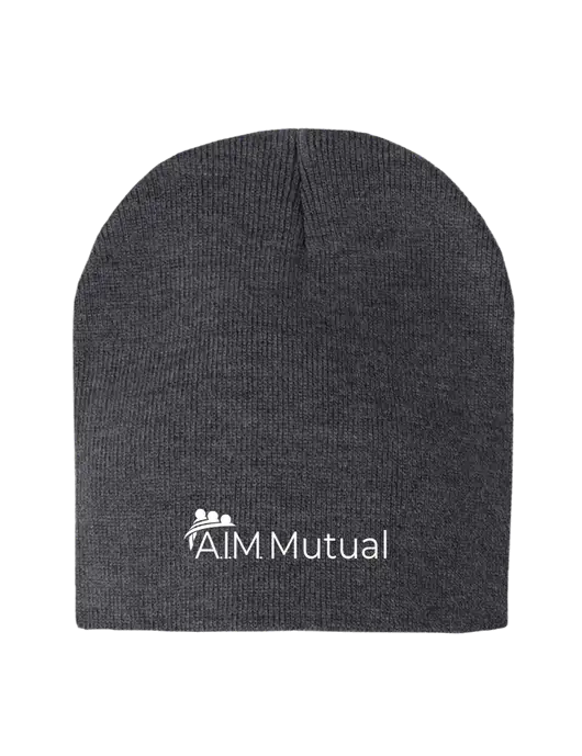 Charcoal Heather Element Knit Beanie w/A.I.M. Mutual Logo