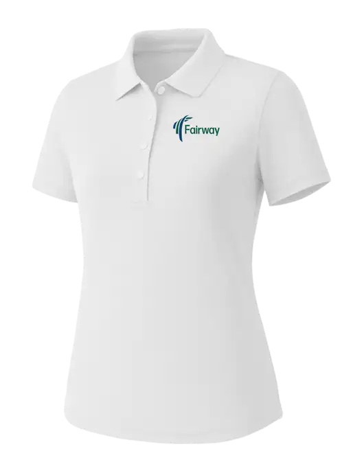 Callaway Womens Core Bright White Performance Polo w/Fairway Logo