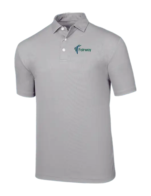 Callaway Birdseye Light Grey Polo w/Fairway Logo