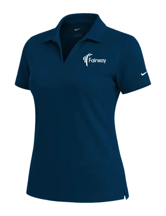 NIKE Navy Womens Dri-Fit Micro Pique Polo w/Fairway Logo