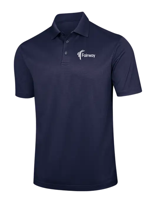 Navy Performance Fine Jacquard Polo w/Fairway Logo
