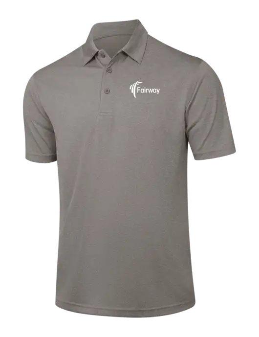 Medium Grey Heather Contender Polo w/Fairway Logo