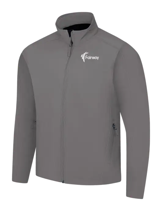 Medium Grey Core Soft Shell Jacket w/Fairway Logo