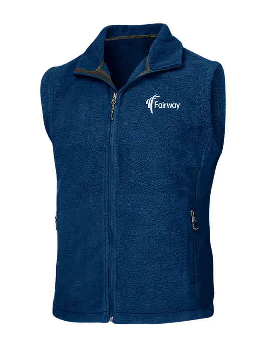 Navy Fleece Vest w/Fairway Logo