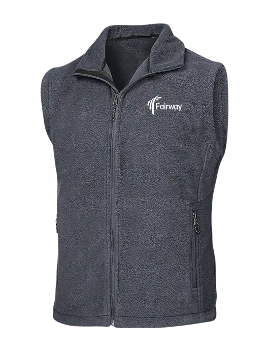 Dark Grey Fleece Vest w/Fairway Logo