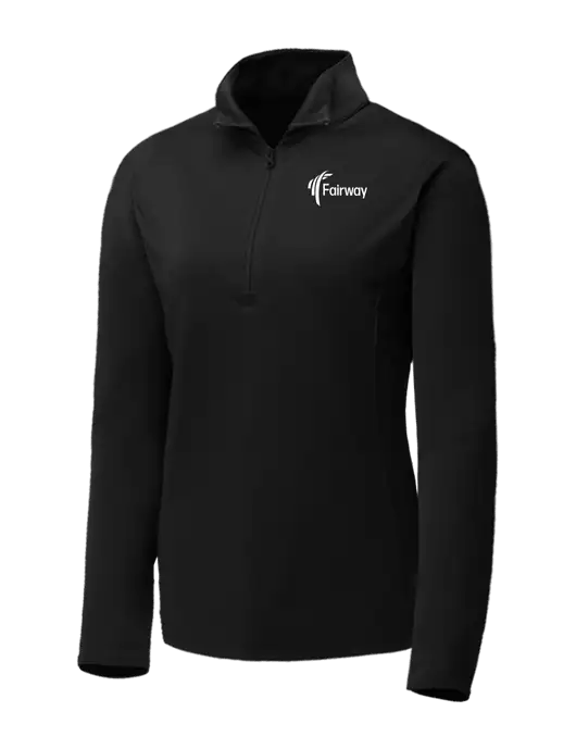 Black Womens Posicharge Competitor ¼ Zip Pullover w/Fairway Logo
