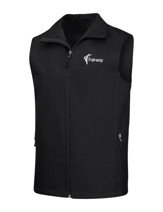 Black Core Soft Shell Vest w/Fairway Logo