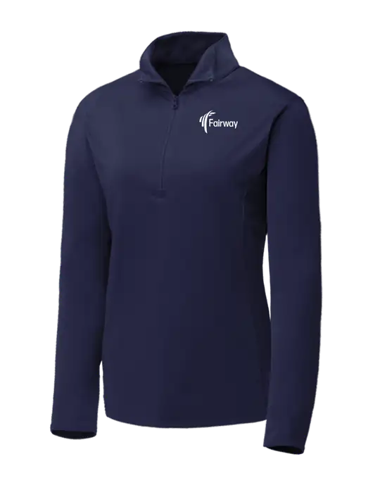 Navy Womens Posicharge Competitor ¼ Zip Pullover w/Fairway Logo
